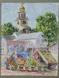 Nantucket – Corn & Cobbles by Harold Humphrey, Watercolor on Paper, offered Dec 2019