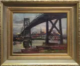 Brooklyn Bridge by John Blum, Oil on Canvas, offered Aug 2019
