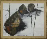 Roy Bailey, 3 Dories, Oil on Canvas