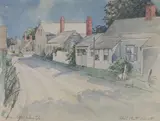 Shell Street, ‘Sconset by William Cotten Schoentzele, Watercolor and Pencil on Paper, offered Sep 2018