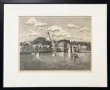 Ruth Haviland Sutton, Black and White, Etching