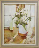Peter Guarino, Potted Orchid, Oil on Canvas