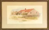 Jane Brewster Reid, Sconset Bluff Cottage, Watercolor on Paper