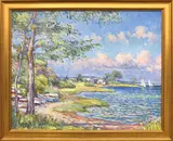 Jan Pawlowski, Upper Polpis Harbor, Oil on Canvas
