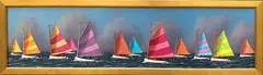 Rainbow Fleet by Jerome Howes, Oil on Panel, offered Jul 2018