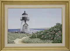 Brant Point Light by James Cromartie, Acrylic on Board, offered Jul 2018
