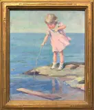At the Seashore by Antoinette Ingus, Oil on Artist Board, offered Jul 2018