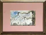 C. Robert Perrin, Birdseye View of the Unitarian Church, Watercolor on Paper