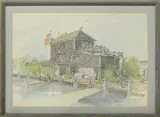 Straight Wharf by Barbara Van Winklen, Mixed Media Watercolor, offered Jul 2018
