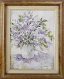 Peter Guarino, Floral Still Life, Oil on Canvas Board