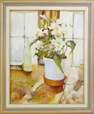 Peter Guarino, Potted Orchid, Oil on Canvas