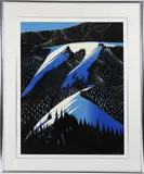 Eyvind Earle, Limited Edition Mountain, Lithograph #49/300