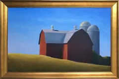 Red Barn by Joan Albaugh, Oil on Canvas, offered Aug 2018