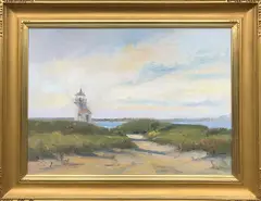 Brant Point Light by Elle Foley, Oil on Canvas, offered Aug 2018