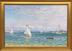 Sailing in Polpis Harbor by Jan Pawlowski, Oil on Canvas, offered Aug 2018