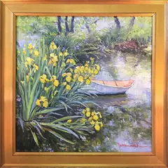 Bearded Irises and Dory by Jan Pawlowski, Oil on Canvas, offered Aug 2018