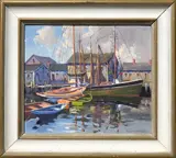 Old South Wharf – Nantucket by Charles Gordon Harris, Watercolor on Artist Board, offered Aug 2018