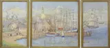 Triptych by Waunita Smith, Oil on Artist Board “, offered Aug 2018