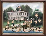 Ralph Eugene Cahoon, Port O’ Dreams, Oil on Masonite