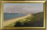 Joseph McGurl, Panoramic View of the Jetties from the Cliff, Nantucket, Oil on Canvas