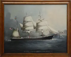 China Trade, Bark Stonewall Jackson, Oil on Canvas Ship’s Portrait