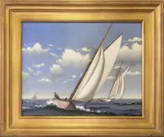 On a Port Reach for the Vineyard by Alan Eddy, Oil on Canvas, offered Sep 2017