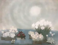 Night Travel by Virginia Greenleaf, Acrylic on Canvas, offered May 2017