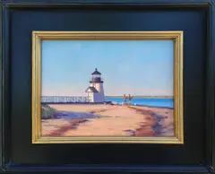 Fishing at Brant Point by Dianne Panarelli Miller, Oil on Board, offered May 2017