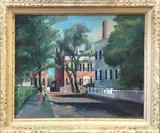 William Pettit, Pleasant Street – Nantucket, Oil on Canvas