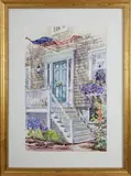 William Welch, Nantucket Doorway, Watercolor on Paper