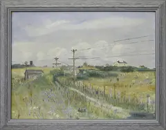 Cliff View of the Old Westmoor, Nantucket by Laurel Stackpole, Oil on Canvas, offered Dec 2017