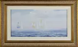 Gerald Taber, Sailing Yachts, Oil on Artist’s Board