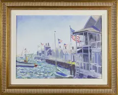 North Wharf by Gerald Taber, Oil on Artist’s Board, offered Dec 2017