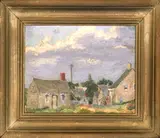 George Lear, Shower Coming, Nantucket, Oil on Artist Board