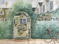 The Chanticleer by Barbara Kauffman Locke, Watercolor on Paper, offered Aug 2017
