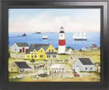 Jan L. Munro, Sankaty Light – Nantucket, Mixed Media on Masonite