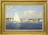 David Bareford, Concordia Leaving Stonington Harbor, Oil on Canvas