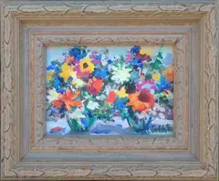 Miniature by Sybil Goldsmith, Oil on Board Still Life, offered May 2016