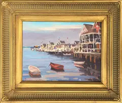 Red Dory by Dianne Panarelli Miller, Oil on Board, offered Jul 2016