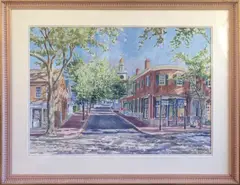 5:17 on Main Street by William Welch, Watercolor on Paper, offered Jul 2016