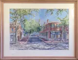 William Welch, 5:17 on Main Street, Watercolor on Paper
