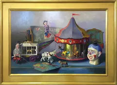 Sid Willis, Carousel, Oil on Panel