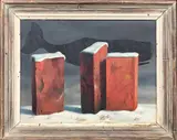 John Sharp, The Three Bricks – Nantucket, Oil on Masonite