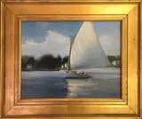 Yasemin Tomakan, Catboat Under Sail, Nantucket