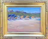 Dianne Panarelli Miller, Cliffside Beach Club, Oil on Board