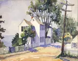 Nantucket View by Ruth Vail Geiser, Watercolor on Paper, offered Sep 2015