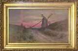 Old Mill, Nantucket at Sunset by J. D. Hunting, Watercolor on Paper, offered Sep 2015