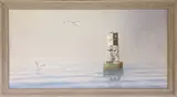 Black and White Buoy by Harry Yerkes, Oil on Canvas, offered Sep 2015