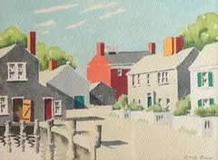 Easy Street by Doris and Richard Beer, Watercolor, offered Sep 2015