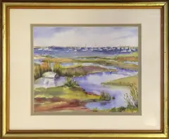The Creeks, Nantucket by Carol M. Palermo, Watercolor on Paper, offered Sep 2015